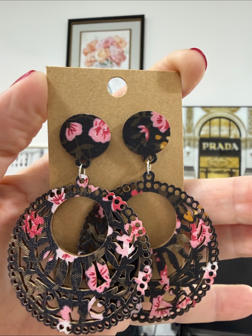 Floral festival earrings